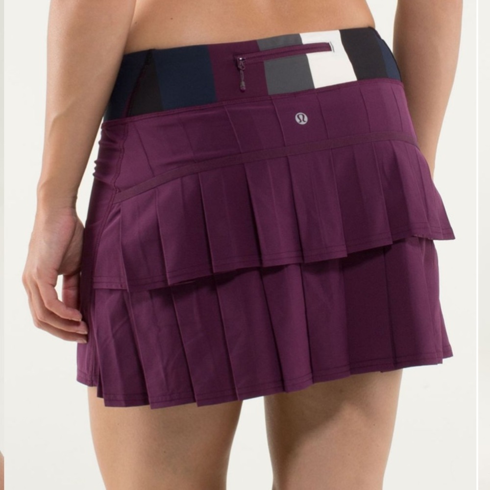 🌺Lululemon Pacesetter Skirt-Plum Pow Stripe🌺